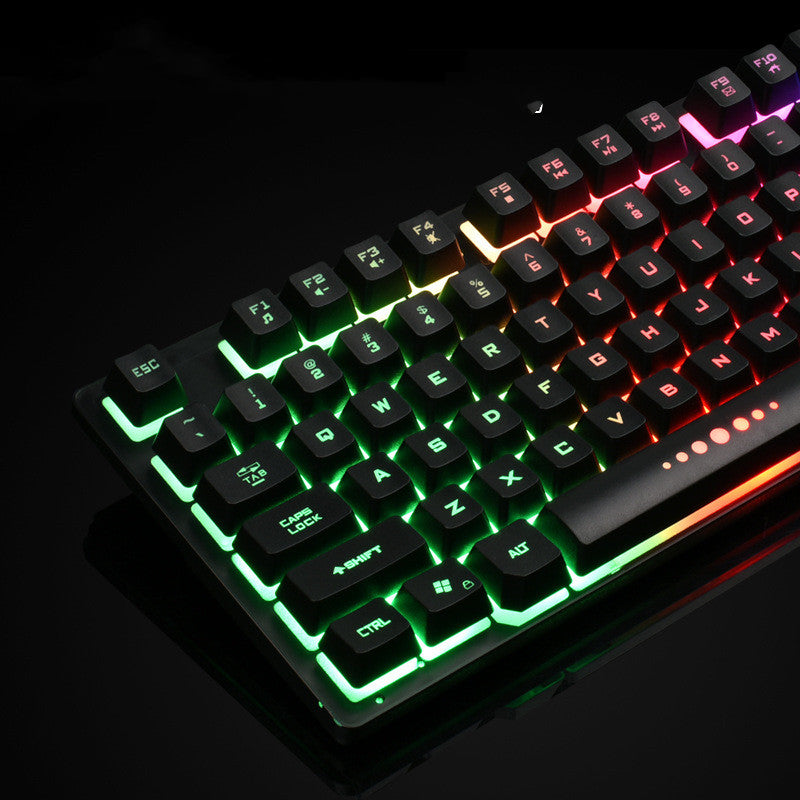 87-key Mechanical Feel Rainbow Luminous Keyboard