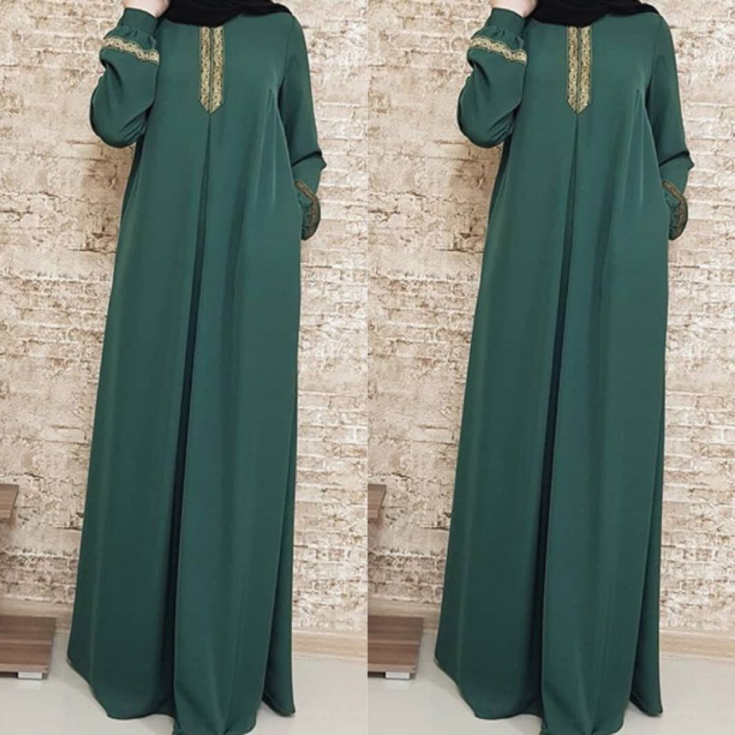 National style printed loose long skirt