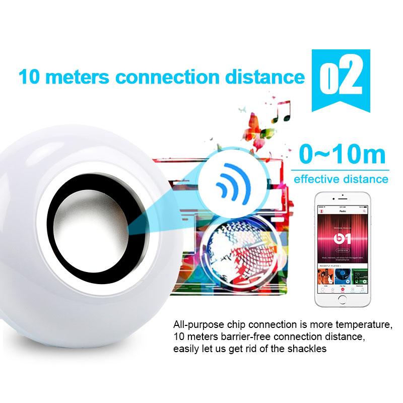 12W Music Playing Dimmable Wireless Led Lamp with 24 Keys Remote Control