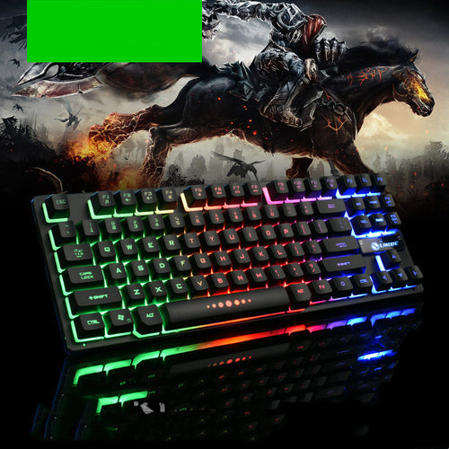 87-key Mechanical Feel Rainbow Luminous Keyboard