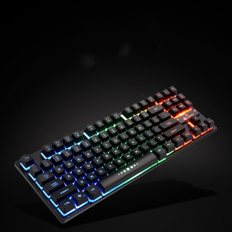 87-key Mechanical Feel Rainbow Luminous Keyboard