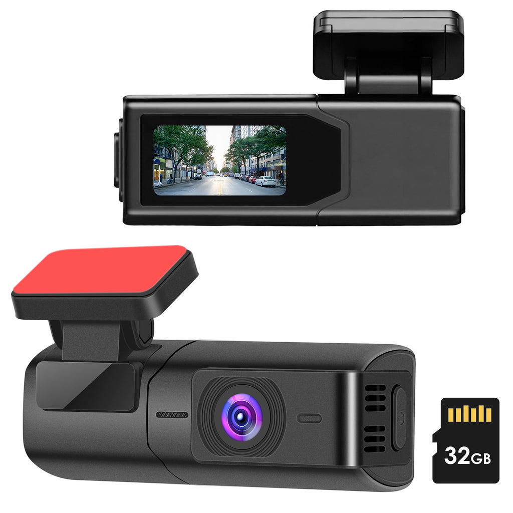 1Pc 2K HD Front Dash Cam For Car With IPS Screen Night Vision Loop Recording Included 32G Storage Card 140 Degree Wide Angle WiFi App Control Front Dashcam