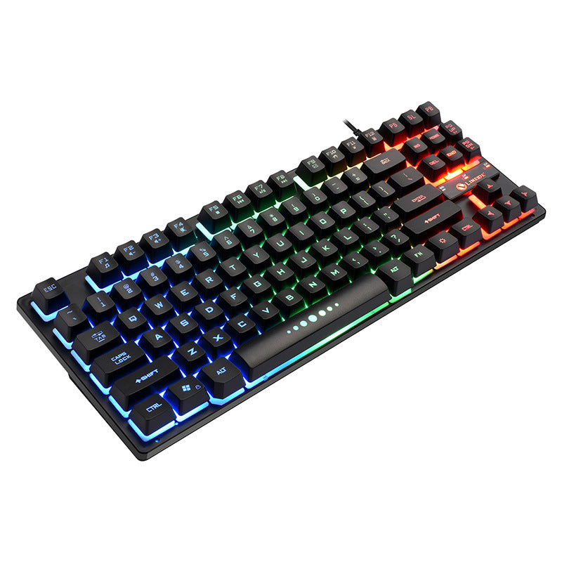 87-key Mechanical Feel Rainbow Luminous Keyboard
